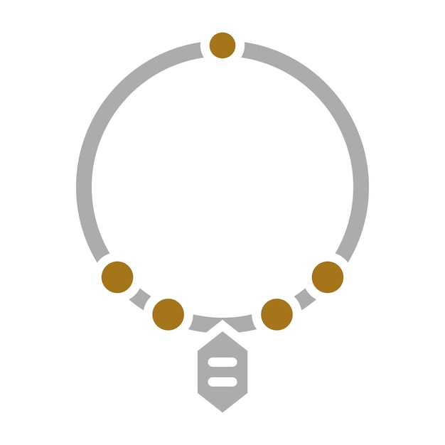 Diseño vectorial del estilo del icono del collar