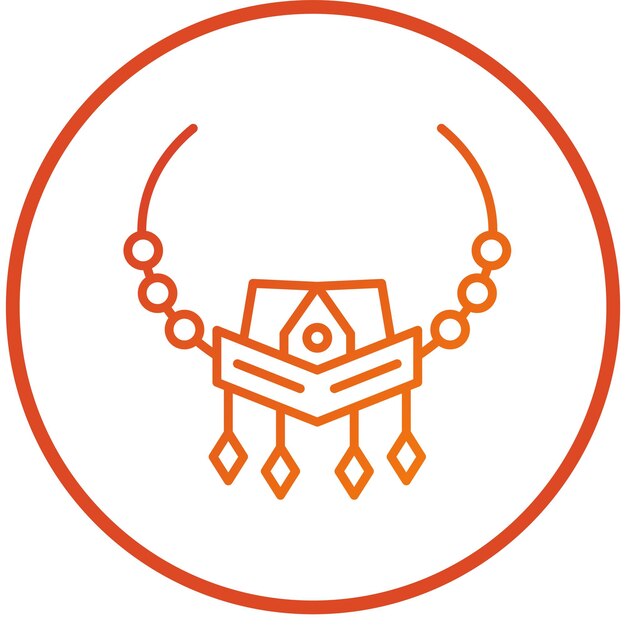 Diseño vectorial del estilo del icono del collar