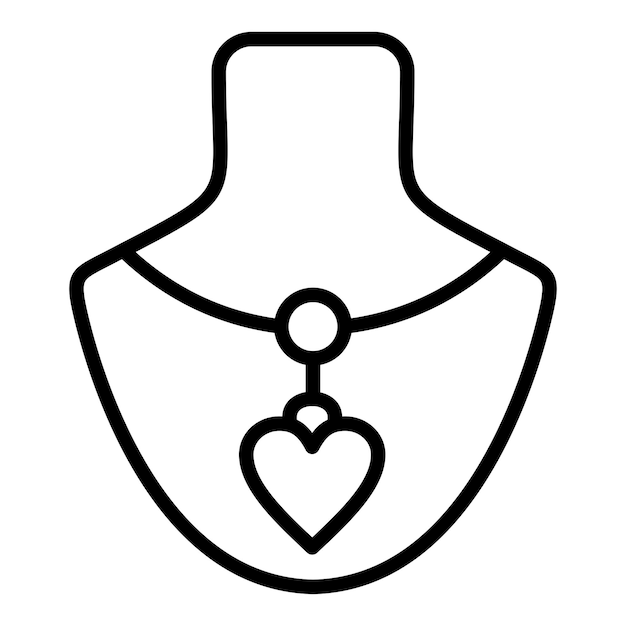 Diseño vectorial del estilo del icono del collar