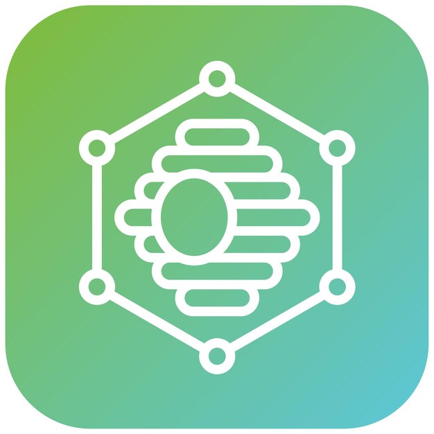 Diseño vectorial Estilo de icono de colmena tecnológica