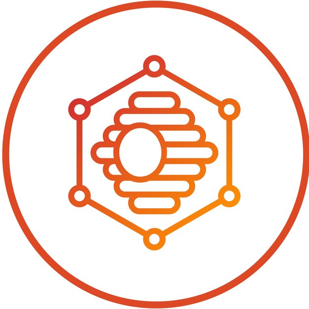 Diseño vectorial Estilo de icono de colmena tecnológica