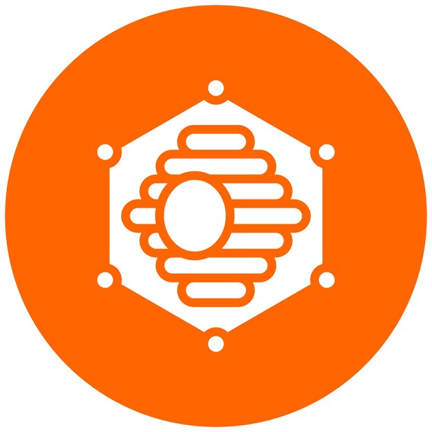 Diseño vectorial Estilo de icono de colmena tecnológica