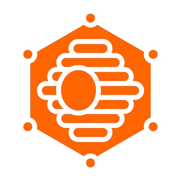 Diseño vectorial Estilo de icono de colmena tecnológica