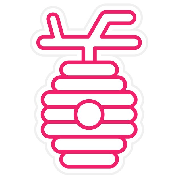 Diseño vectorial Estilo del icono de la colmena