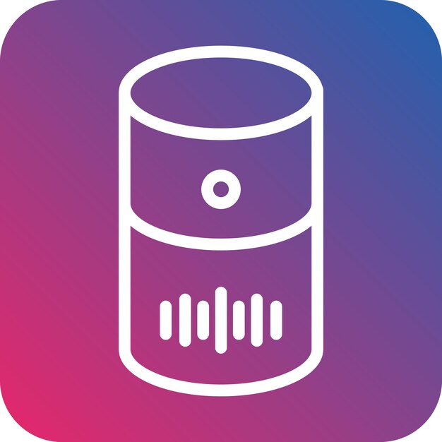 Diseño vectorial Estilo de icono de columna de música inteligente
