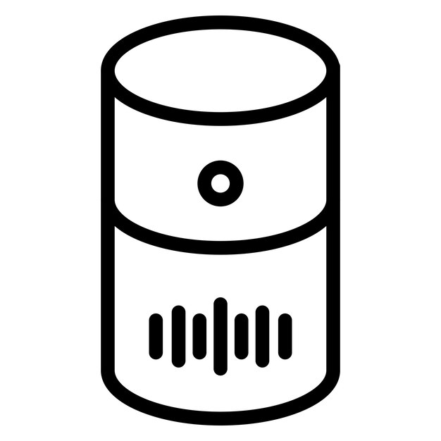 Diseño vectorial Estilo de icono de columna de música inteligente