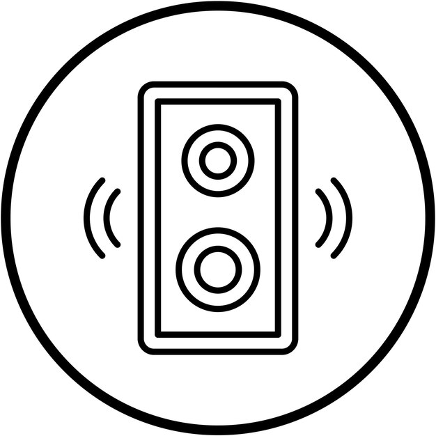 Diseño vectorial Estilo de icono de columna de música inteligente