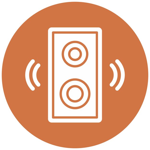 Diseño vectorial Estilo de icono de columna de música inteligente