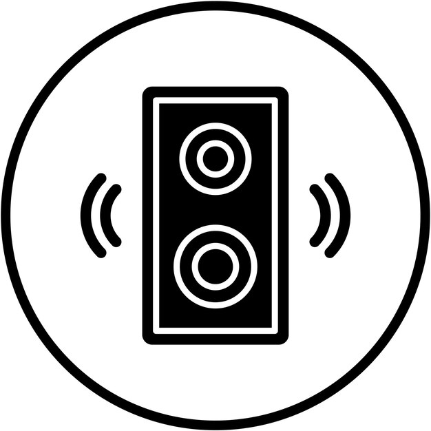 Diseño vectorial Estilo de icono de columna de música inteligente