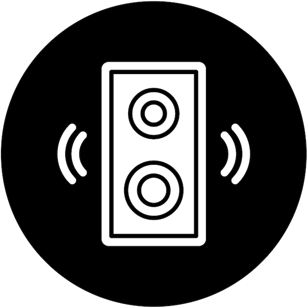 Diseño vectorial Estilo de icono de columna de música inteligente