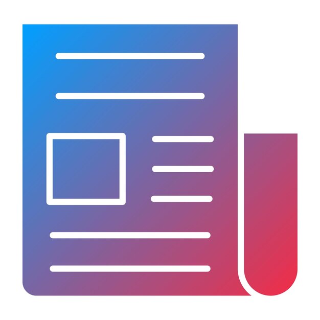 Diseño vectorial Estilo del icono de la columna de noticias
