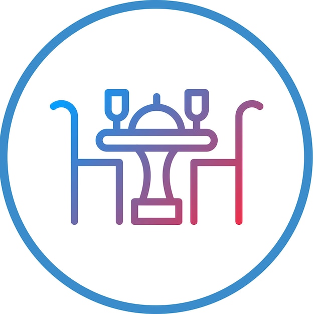 Diseño vectorial de estilo de icono de comedor