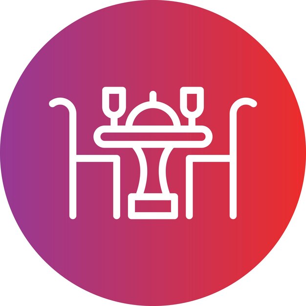 Diseño vectorial de estilo de icono de comedor