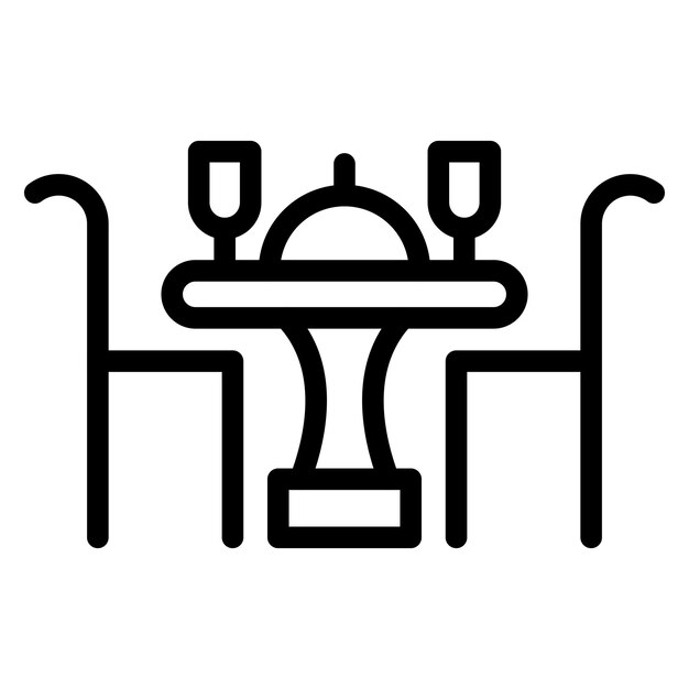 Diseño vectorial de estilo de icono de comedor