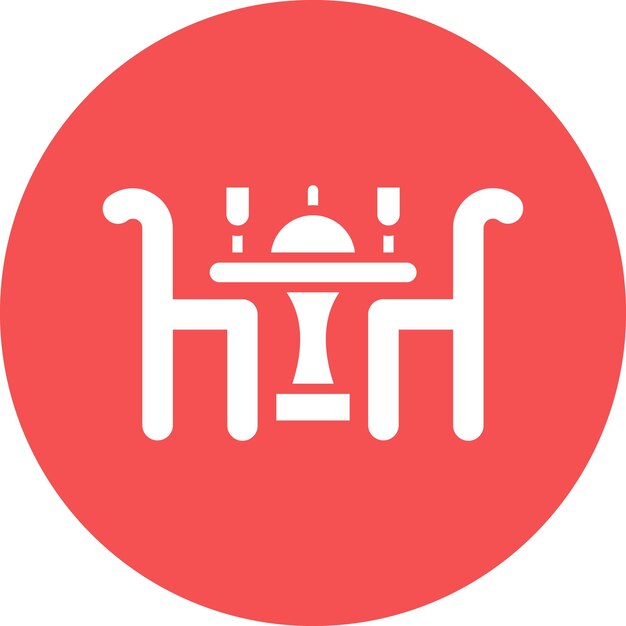 Diseño vectorial de estilo de icono de comedor