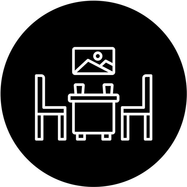 Diseño vectorial de estilo de icono de comedor