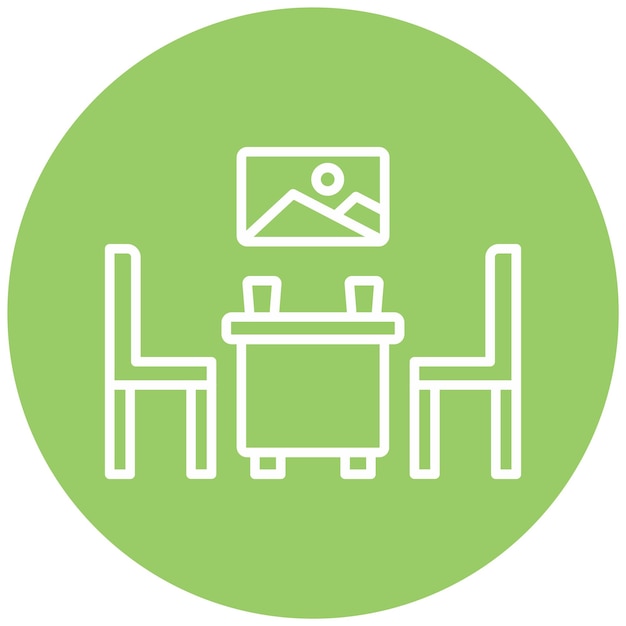 Diseño vectorial de estilo de icono de comedor