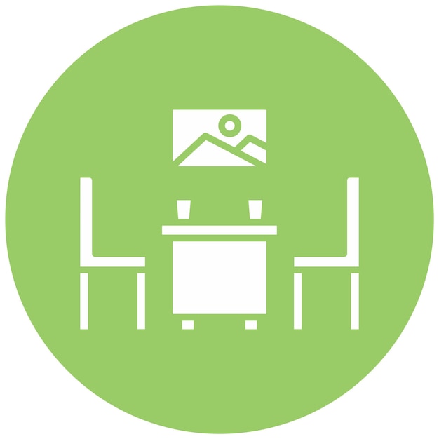 Diseño vectorial de estilo de icono de comedor