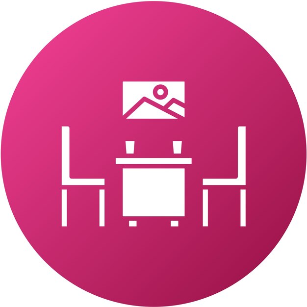 Diseño vectorial de estilo de icono de comedor