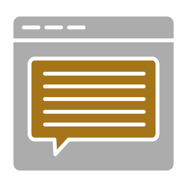 Diseño vectorial Estilo del icono del comentario