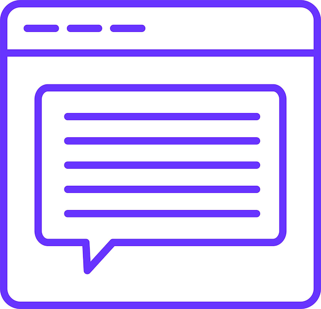 Diseño vectorial Estilo del icono del comentario
