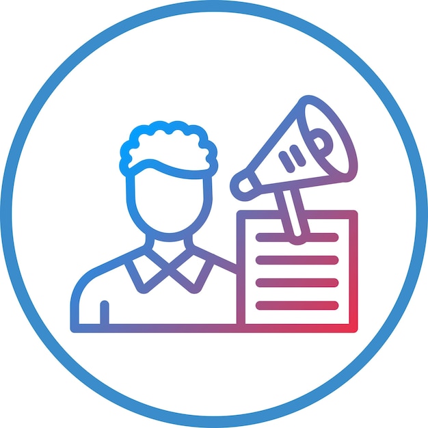 Diseño vectorial Estilo de icono de comercializador de contenido