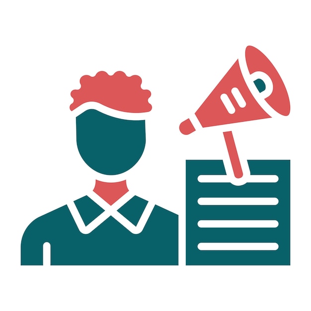 Diseño vectorial Estilo de icono de comercializador de contenido