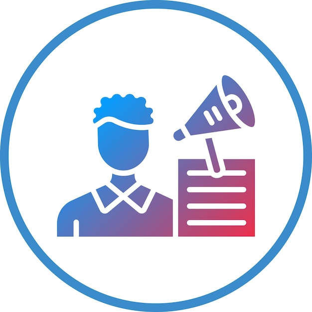 Diseño vectorial Estilo de icono de comercializador de contenido
