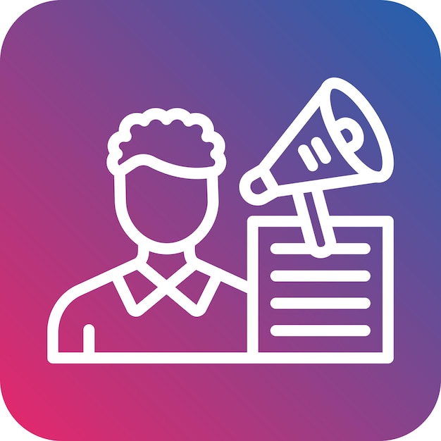 Diseño vectorial Estilo de icono de comercializador de contenido