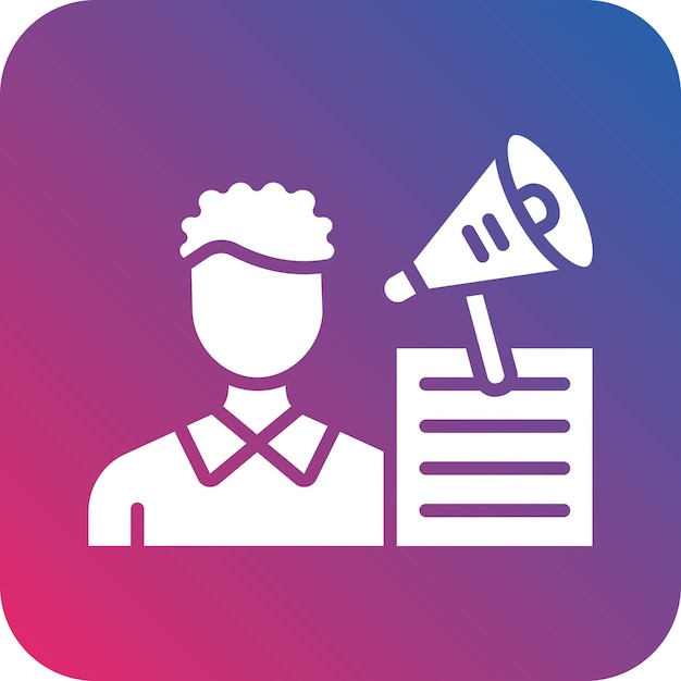 Diseño vectorial Estilo de icono de comercializador de contenido