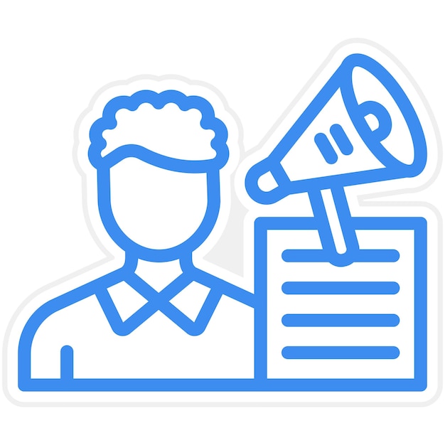Diseño vectorial Estilo de icono de comercializador de contenido