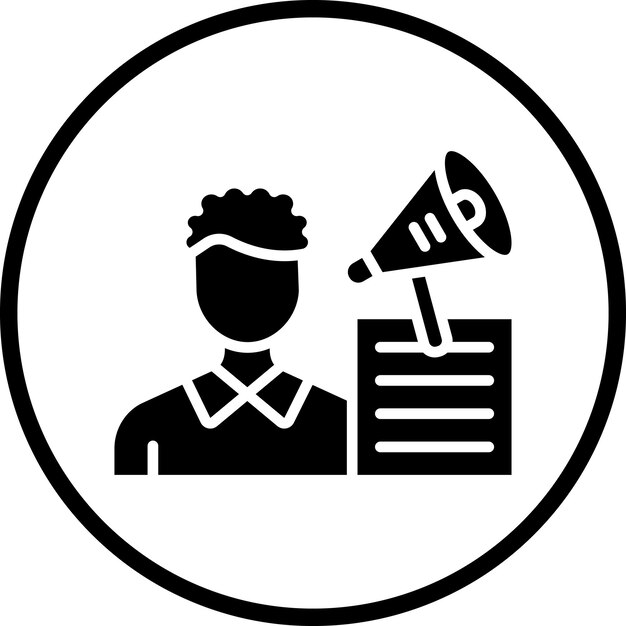 Diseño vectorial Estilo de icono de comercializador de contenido