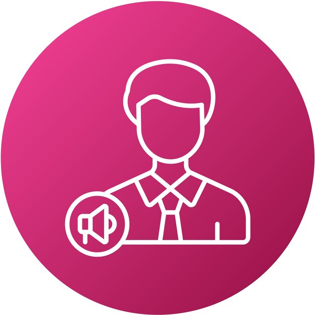 Diseño vectorial Estilo de icono de comercializador de contenido