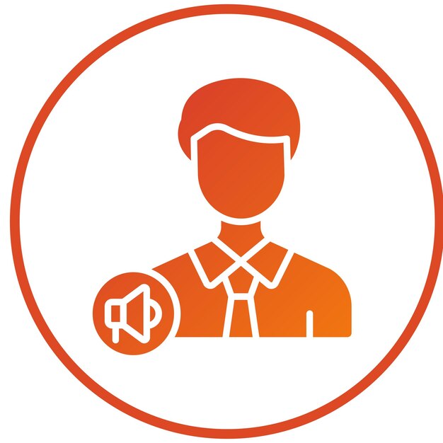 Diseño vectorial Estilo de icono de comercializador de contenido