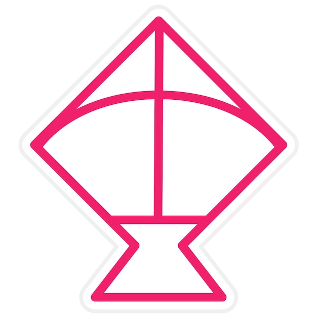 Diseño vectorial Estilo del icono de la cometa