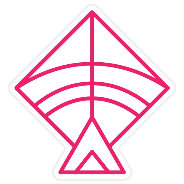 Diseño vectorial Estilo del icono de la cometa