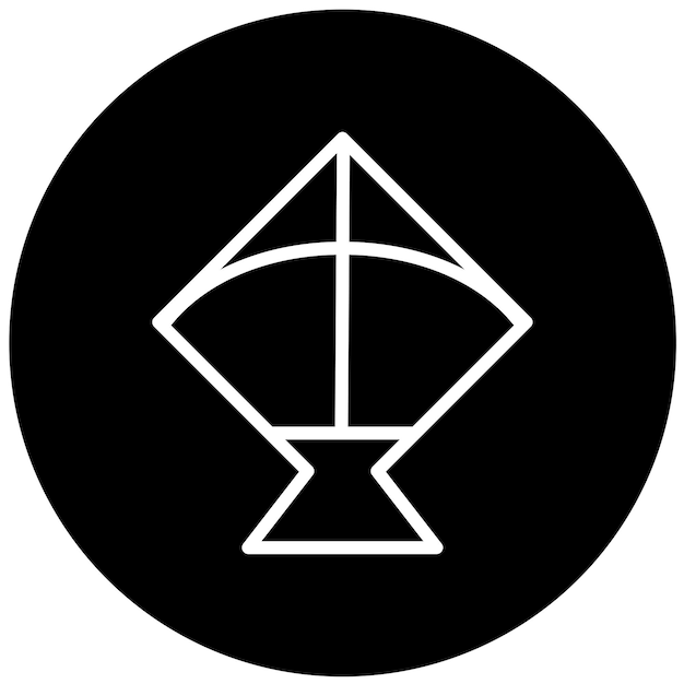 Diseño vectorial Estilo del icono de la cometa