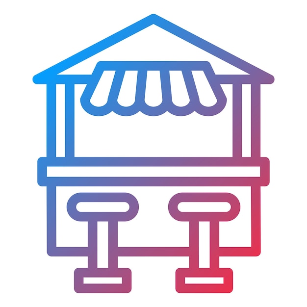 Diseño vectorial de estilo de icono de comida callejera