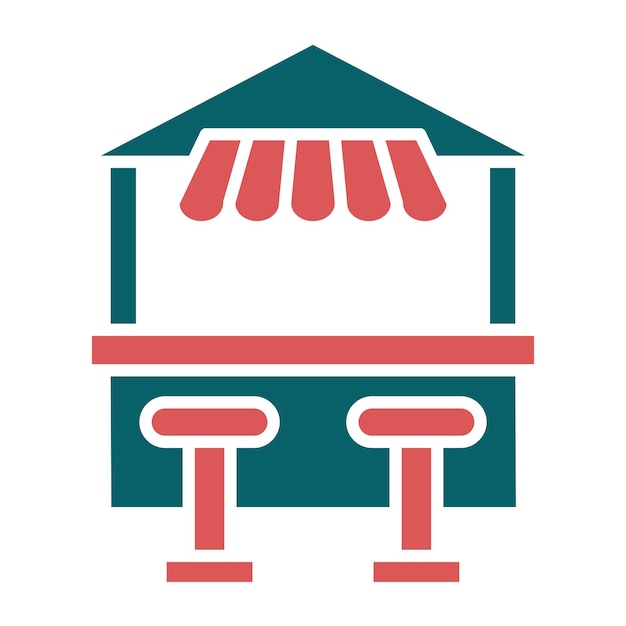 Diseño vectorial de estilo de icono de comida callejera