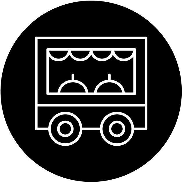 Diseño vectorial de estilo de icono de comida callejera