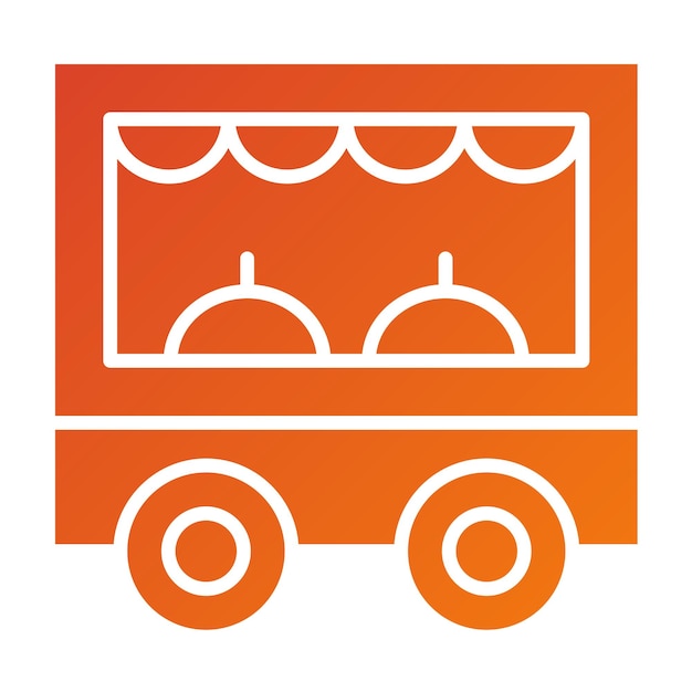 Diseño vectorial de estilo de icono de comida callejera