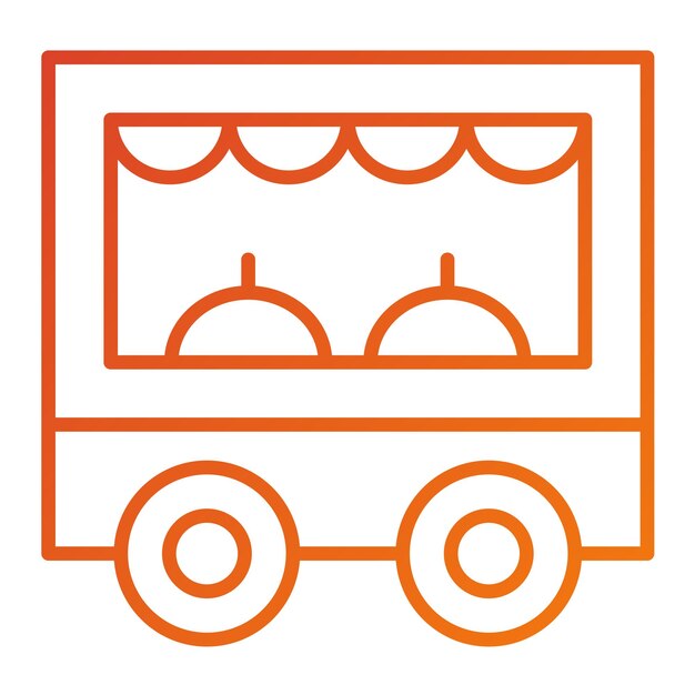Diseño vectorial de estilo de icono de comida callejera