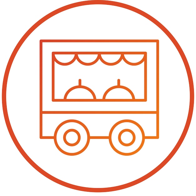Diseño vectorial de estilo de icono de comida callejera