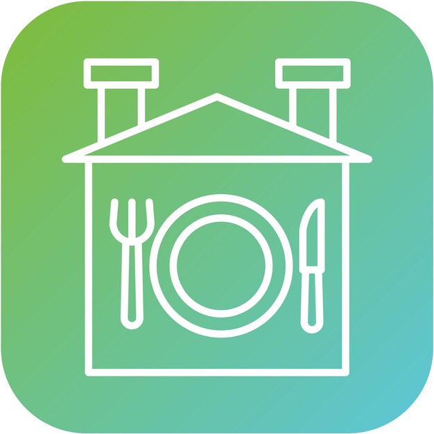 Diseño vectorial Estilo de icono de comida casera