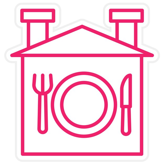 Diseño vectorial Estilo de icono de comida casera