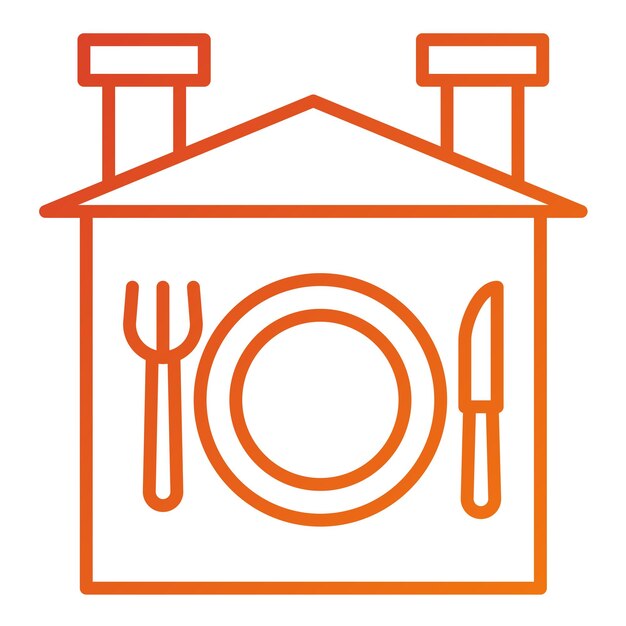 Diseño vectorial Estilo de icono de comida casera