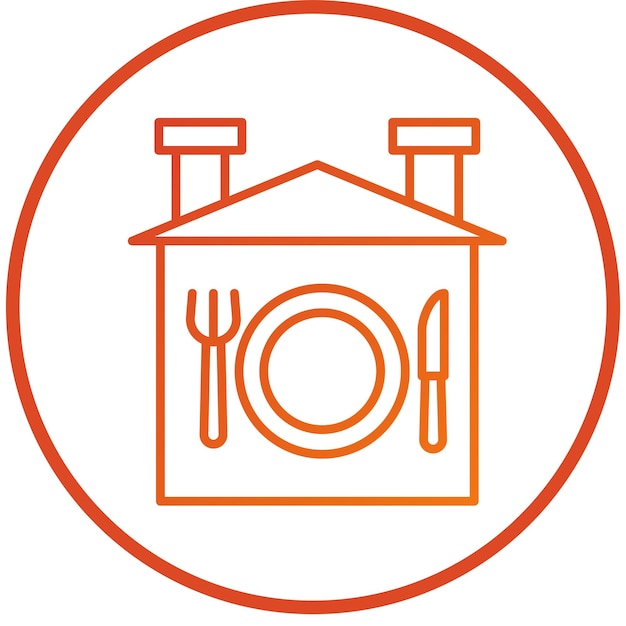 Diseño vectorial Estilo de icono de comida casera