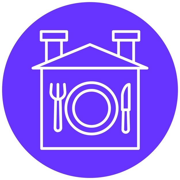 Diseño vectorial Estilo de icono de comida casera