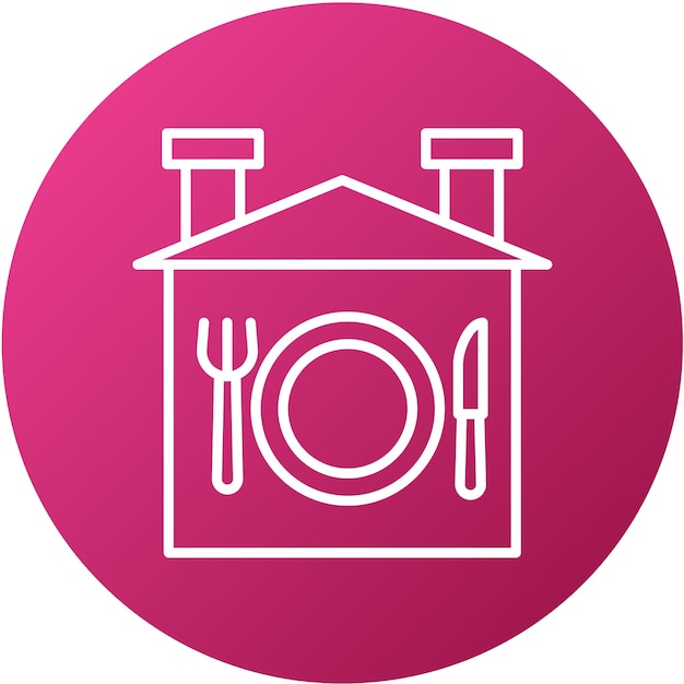 Vector diseño vectorial estilo de icono de comida casera