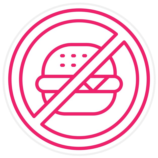 Diseño vectorial sin estilo de icono de comida chatarra